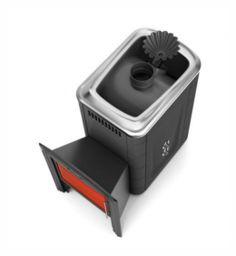 Дровяная печь для бани TMF Ангара 2012 Inox Витра ЗК ТО антрацит